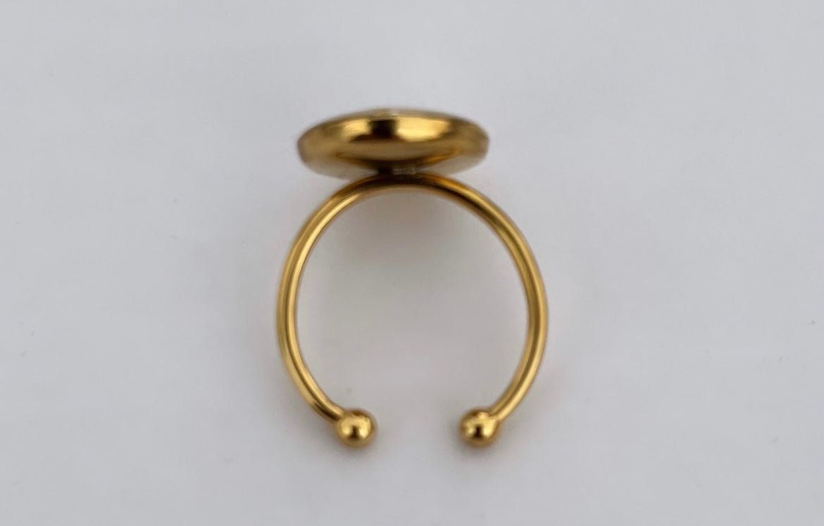 Bague gold ovale