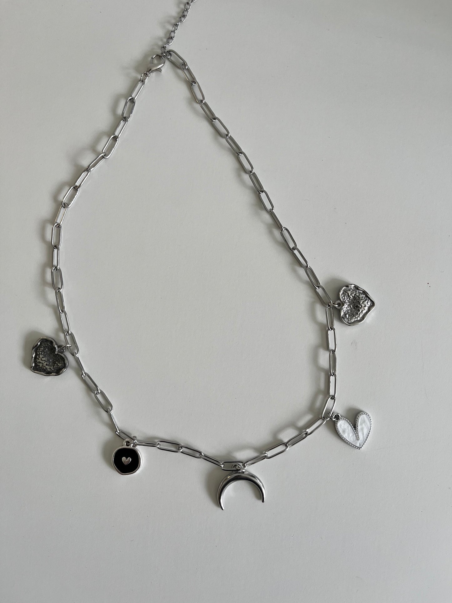 Collier breloque silver Coeur