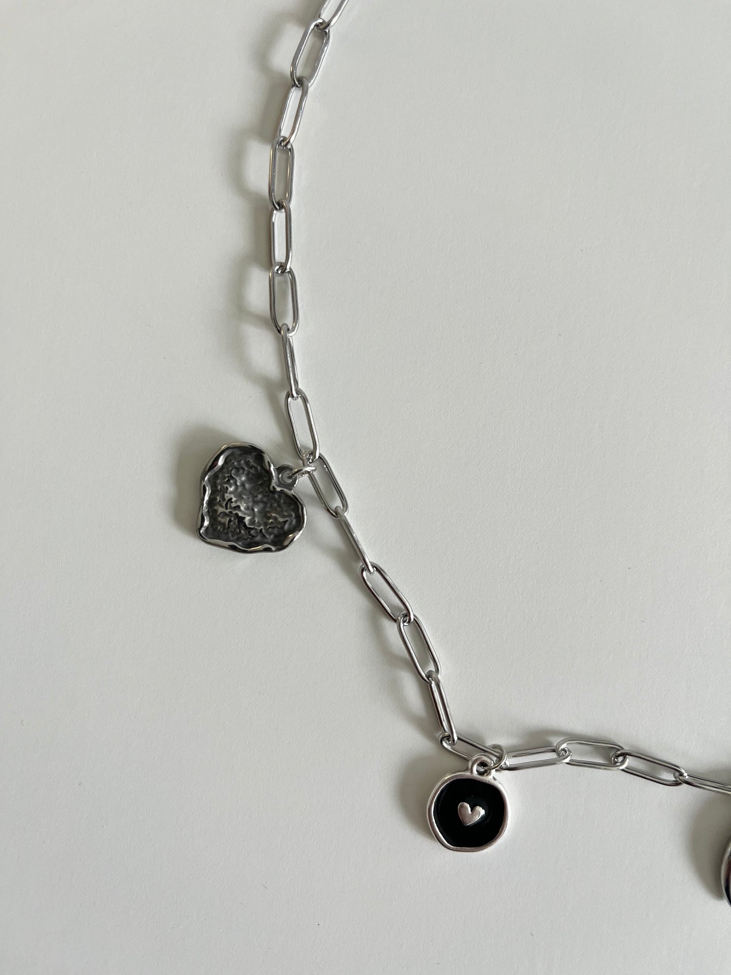 Collier breloque silver Coeur