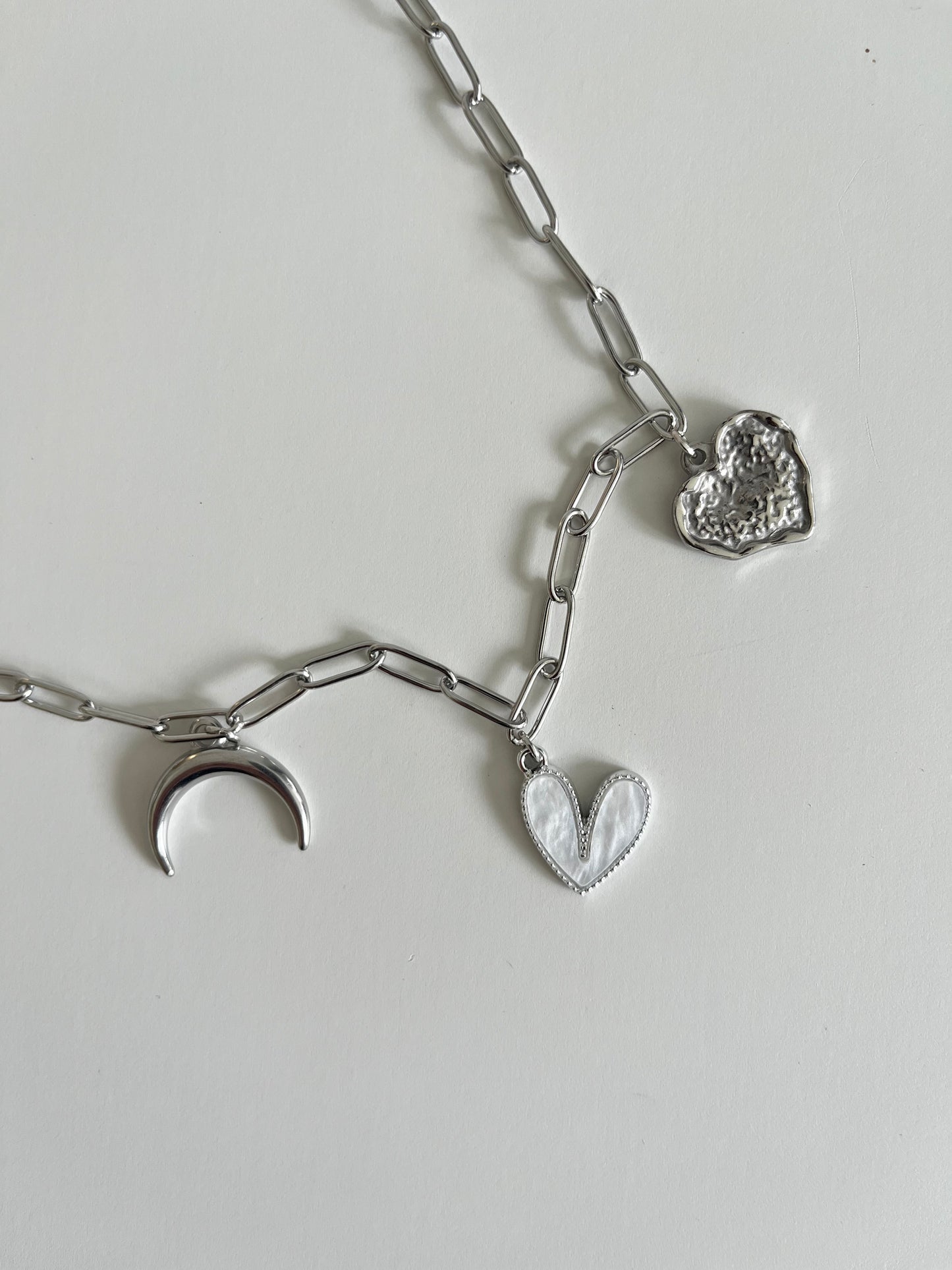 Collier breloque silver Coeur